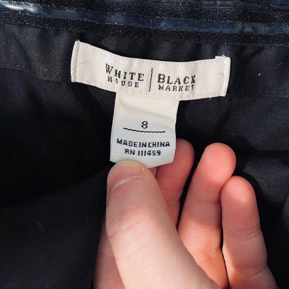 White House Black Market Strapless Dress Embroidered Medallion Print - Picture 5 of 8